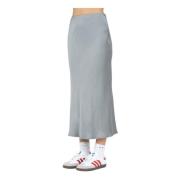 Grijze Midi Rok Eenvoudig Ontwerp 4Giveness , Gray , Dames