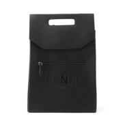 Pre-owned Leather fendi-bags Fendi Vintage , Black , Dames