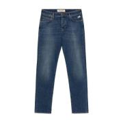 Donkere Wassing Slim Fit Denim Jeans Roy Roger's , Blue , Heren