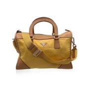 Pre-owned Canvas prada-bags Prada Vintage , Yellow , Dames