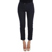 Polka Dot Slim Capris Jeans Dolce & Gabbana , Black , Dames