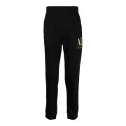 Zwarte joggingbroek met merklogo Armani Exchange , Black , Heren