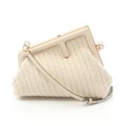 Pre-owned Leather fendi-bags Fendi Vintage , White , Dames