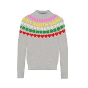 Fair Isle Jacquard Sweater Heart Clover MC2 Saint Barth , Multicolor ,...