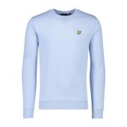 Lichtblauwe Katoenen Trui Lyle & Scott , Blue , Heren