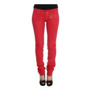 Super Slim Fit Rode Jeans Costume National , Red , Heren