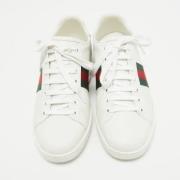 Pre-owned Leather sneakers Gucci Vintage , White , Dames