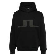 Zwarte Grafische Hoodie Casual Sweater J.Lindeberg , Black , Heren