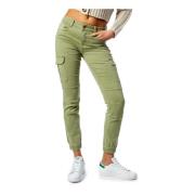 Luxe Groene Damesbroek Only , Green , Dames