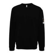 Hoodloze Sweatshirt Katoen Elastaan Samenstelling Moschino , Black , H...