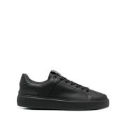 Zwarte Court Sneakers Lage Hakken Trainers Balmain , Black , Heren