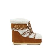 Shearling Icon Low Genderless Sneaker Moon Boot , Brown , Dames