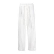 Casual Witte Gestreepte Broek Vince , White , Dames