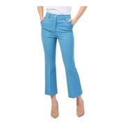 Blauwe elastische broek met zakken Gaudi , Blue , Dames