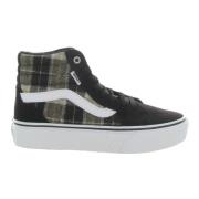 Geruite Plateau Damesschoenen Vans , Black , Dames