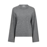 Grijze Melange Gebreide Trui Co'Couture , Gray , Dames