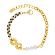 Elegante CZ Parel Armband Verguld Dansk Copenhagen , Yellow , Dames