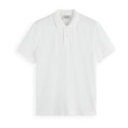 Kern Logo Pique Polo Shirt Scotch & Soda , White , Heren