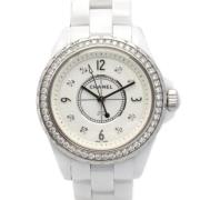 Pre-owned Stainless Steel watches Chanel Vintage , White , Dames