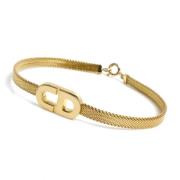 Pre-owned Metal bracelets Dior Vintage , Yellow , Dames