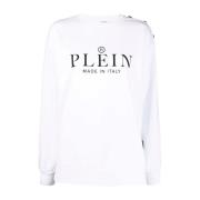 Witte Casual Sweater met Oversized Pasvorm Philipp Plein , White , Dam...