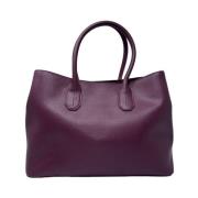 Paarse leren handtas met afneembare band Patrizia Pepe , Purple , Dame...