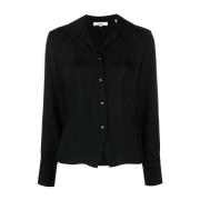 Zwarte lange mouw casual blouse Vince , Black , Dames