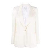 Elegant Beige Wol Blazer Forte Forte , Beige , Dames