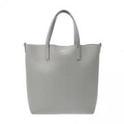 Pre-owned Leather totes Saint Laurent Vintage , Gray , Dames