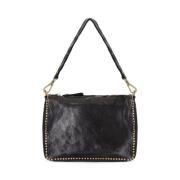 Zwarte Crossbody Tas met Gouden Hardware Campomaggi , Black , Dames