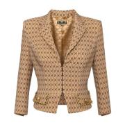 Stijlvolle Jas voor Vrouwen Elisabetta Franchi , Brown , Dames