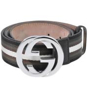 Pre-owned Canvas belts Gucci Vintage , Brown , Dames