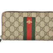 Pre-owned Fabric wallets Gucci Vintage , Beige , Dames