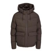 Puffer Hooded Overgangsjas Jack & Jones , Brown , Heren