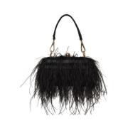 Veren Zwarte Clutch Tas La Milanesa , Black , Dames