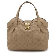 Pre-owned Leather totes Louis Vuitton Vintage , Beige , Dames