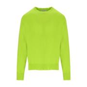 Groene Crewneck Jumper met Ribbel Patroon Amaránto , Green , Heren