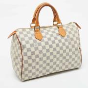 Pre-owned Coated canvas louis-vuitton-bags Louis Vuitton Vintage , Whi...