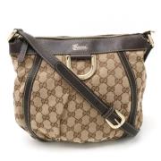 Pre-owned Canvas crossbody-bags Gucci Vintage , Brown , Dames