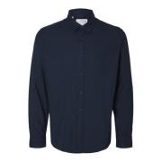 Slim Fit Overshirt met klassieke kraag Selected Homme , Blue , Heren