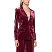 Fluwelen Blazer met Stretchstof Patrizia Pepe , Purple , Dames