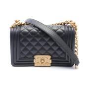 Pre-owned Leather crossbody-bags Chanel Vintage , Black , Dames