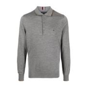 Grijze Wollen Trui Tommy Hilfiger , Gray , Heren