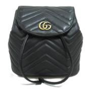 Pre-owned Leather backpacks Gucci Vintage , Black , Dames