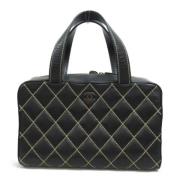 Pre-owned Leather handbags Chanel Vintage , Black , Dames