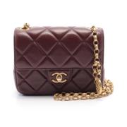 Pre-owned Leather crossbody-bags Chanel Vintage , Brown , Dames