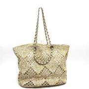 Pre-owned Raffia handbags Chanel Vintage , Beige , Dames