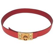 Pre-owned Leather belts Hermès Vintage , Red , Dames