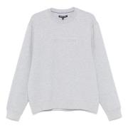 Grijze reliëflogo crew sweater Michael Kors , Gray , Heren