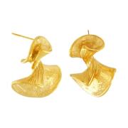 Waterdichte Twist Oorbellen met Gouden Plating Dansk Copenhagen , Yell...